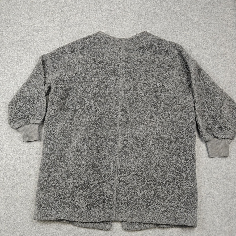 Madewell Coatigan Womens XL Gray Fleece Snap Front Longline Pockets Warm - Picture 6 of 9